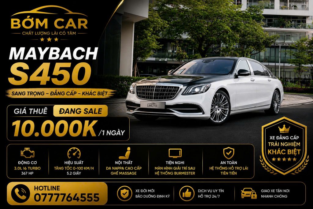 Mercedes S450 up Maybach